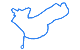 Route shape for Route 8 at Newport (Gwent) DTC