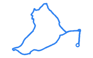 Route shape for Route 9 at Newport (Gwent) DTC