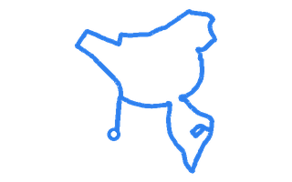 Route shape for Route 13 at Newport (Gwent) DTC