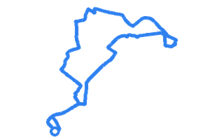 Route shape for Route 1 (NEW) at Northampton DTC