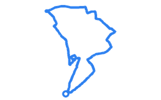 Route shape for Route 1 at Nottingham (Chilwell) DTC