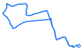 Route shape for Route 16 at Nottingham (Chilwell) DTC
