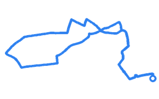 Route shape for Route 2 at Nottingham (Colwick) DTC
