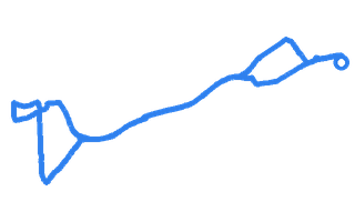 Route shape for Route 16 at Nottingham (Colwick) DTC