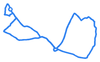 Route shape for Route 1 at Nottingham (Watnall) DTC