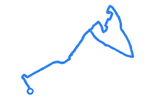 Route shape for Route 10 at Nottingham (Watnall) DTC