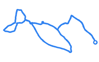 Route shape for Route 12 at Nottingham (Watnall) DTC