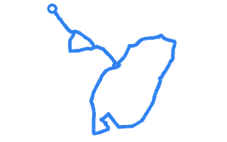 Route shape for Route 14 at Nottingham (Watnall) DTC