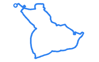 Route shape for Route 12 at Nuneaton DTC