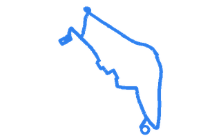 Route shape for Route 8 at Oxford (Cowley) DTC