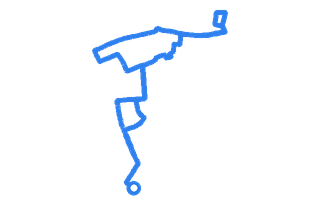 Route shape for Route 16 at Oxford (Cowley) DTC