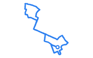 Route shape for Route 3 at Pinner (London) DTC