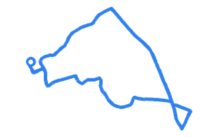 Route shape for Route 4 at Pinner (London) DTC