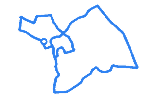 Route shape for Route 5 at Pinner (London) DTC