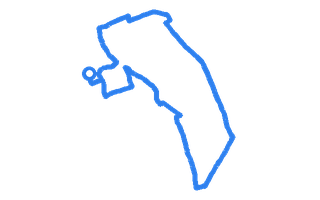 Route shape for Route 7 at Pinner (London) DTC