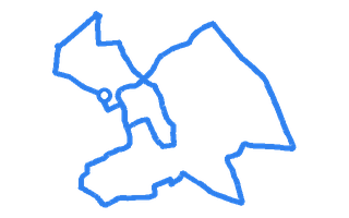 Route shape for Route 9 at Pinner (London) DTC