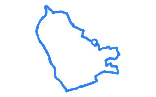 Route shape for Route 12 at Pinner (London) DTC