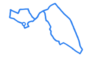 Route shape for Route 14 at Pinner (London) DTC