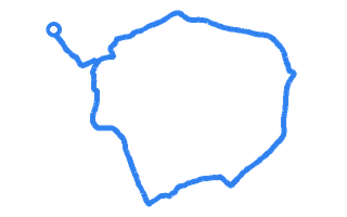 Route shape for Route 9 at Plymouth DTC
