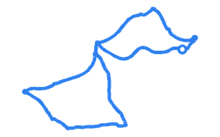 Route shape for Route 2 (NEW) at Pontefract DTC (Castleford)