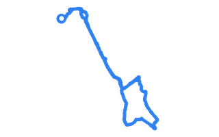 Route shape for Route 5 (NEW) at Pontefract DTC (Castleford)