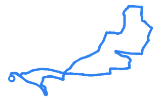 Route shape for Route 2 at Portsmouth DTC (Marriott Hotel)