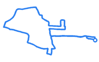 Route shape for Route 3 at Portsmouth DTC (Marriott Hotel)