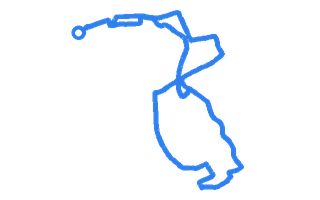 Route shape for Route 4 (NEW) at Preston DTC