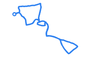 Route shape for Route 17 (NEW) at Reading DTC
