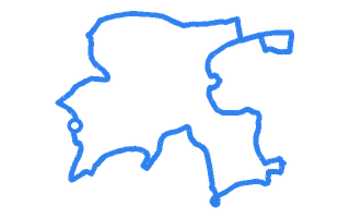 Route shape for Route 2 at Redditch DTC