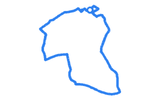 Route shape for Route 1 at Rhyl DTC