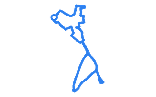 Route shape for Route 3 at Rhyl DTC