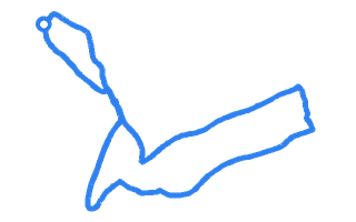 Route shape for Route 9 at Rhyl DTC