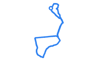Route shape for Route 10 at Rhyl DTC