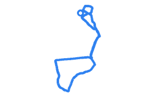 Route shape for Route 12 at Rhyl DTC