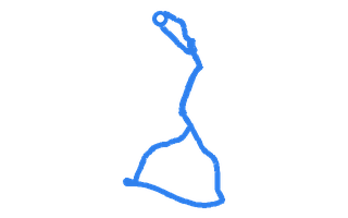 Route shape for Route 15 at Rhyl DTC