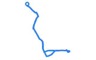 Route shape for Route 18 (NEW) at Rhyl DTC