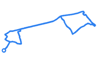Route shape for Route 20 (NEW) at Rhyl DTC