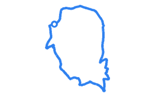 Route shape for Route 2 at Rotherham DTC
