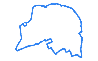 Route shape for Route 3 at Rotherham DTC