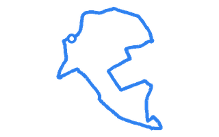 Route shape for Route 4 at Rotherham DTC