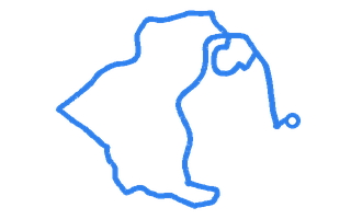 Route shape for Route 9 at Rotherham DTC