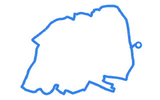 Route shape for Route 10 at Rotherham DTC