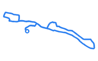Route shape for Route 12 at Rugby DTC