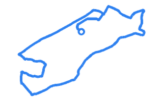 Route shape for Route 13 at Rugby DTC