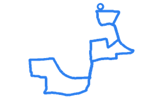 Route shape for Route 1 at Scunthorpe DTC