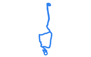 Route shape for Route 2 at Sevenoaks DTC