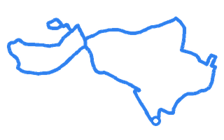 Route shape for Route 13 at Sevenoaks DTC