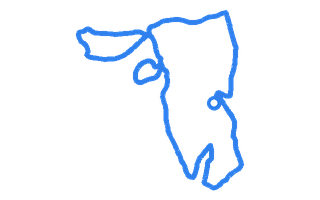 Route shape for Route 14 at Sevenoaks DTC