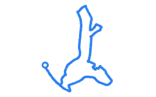 Route shape for Route 1 at Sheffield (Middlewood Road) DTC